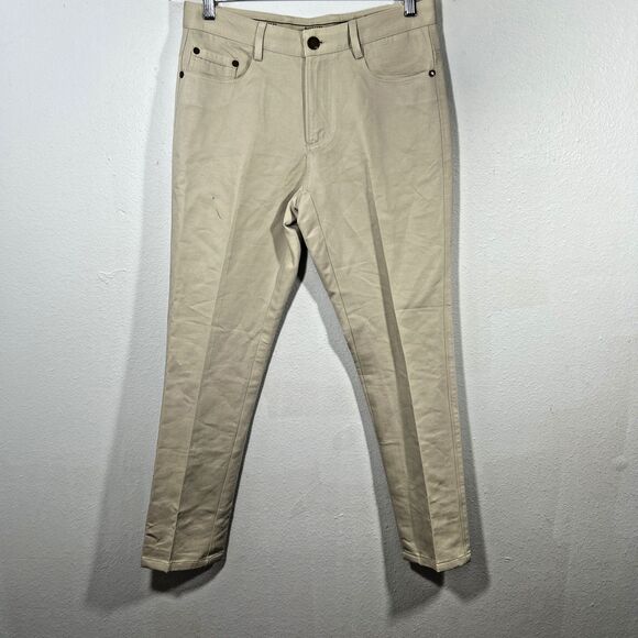 Burberry London Pants Men32X28 Khaki Highwaters Chino Designer Minimalist Preppy